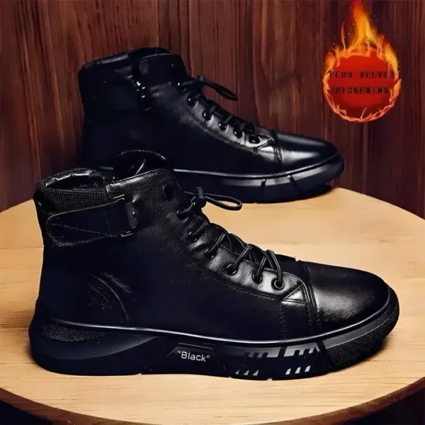 1020_Black_Syntethic_Leather_Boot_For_Men_1020