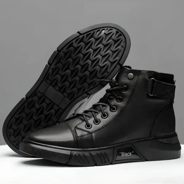 1020_Black_Syntethic_Leather_Boot_For_Men_1020