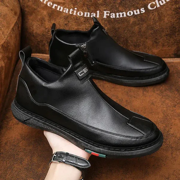 1025_Black_Syntethic_Leather_Casual_Shoes_For_Men