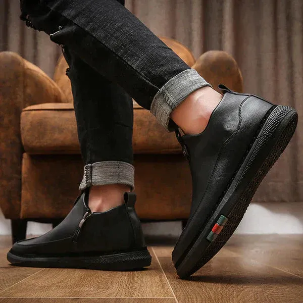 1025_Black_Syntethic_Leather_Casual_Shoes_For_Men