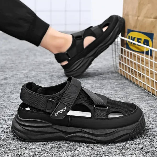 185_Black_Mesh_Orignal_Sandal