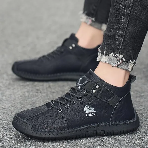 102_Black_Syntethic_Leather_Boot_For_Men
