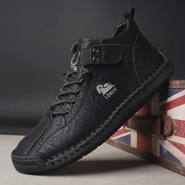 102_Black_Syntethic_Leather_Boot_For_Men