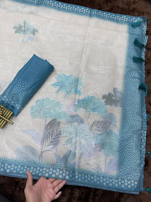 Light_Blue_Taspa_Silk_Premium_Digital_Print_Saree_For_Women