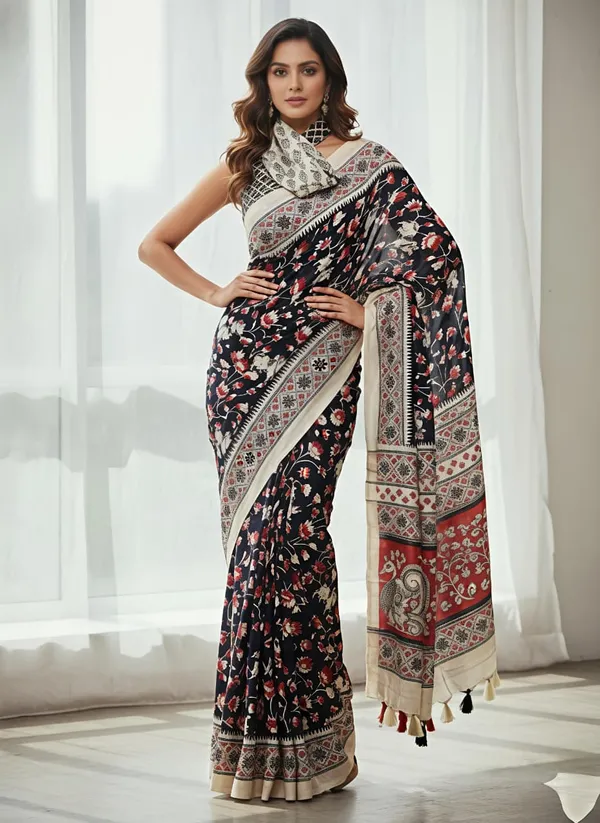 Marron_ikkat_siIK_Premium_Digital_Print_For_Women