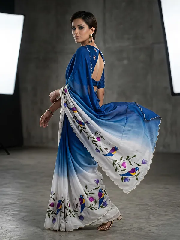 Blue_Linen_Premium_kalamkari_print_For_Women