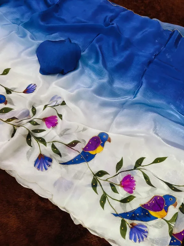 Blue_Linen_Premium_kalamkari_print_For_Women