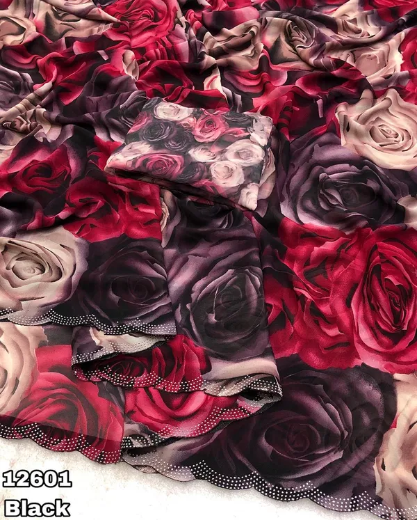 Red_georgette_Premium_Flora_Digital_Print_For_Women