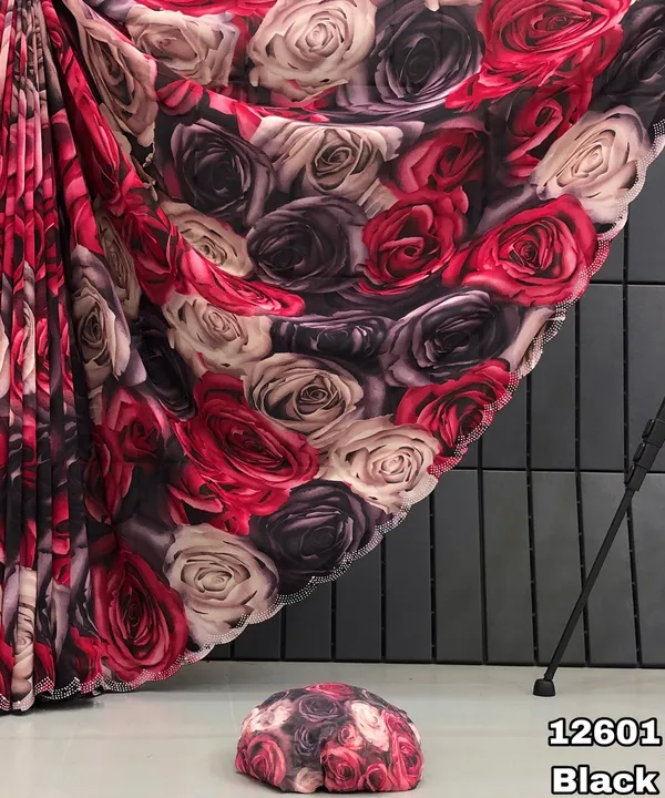 Red_georgette_Premium_Flora_Digital_Print_For_Women