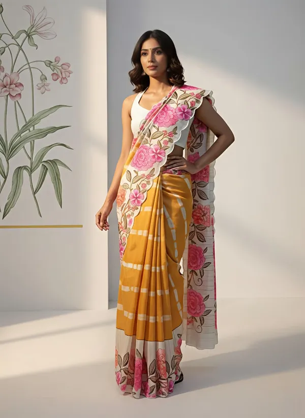 Yellow_Linen_Premium_Digital_Print_For_Women