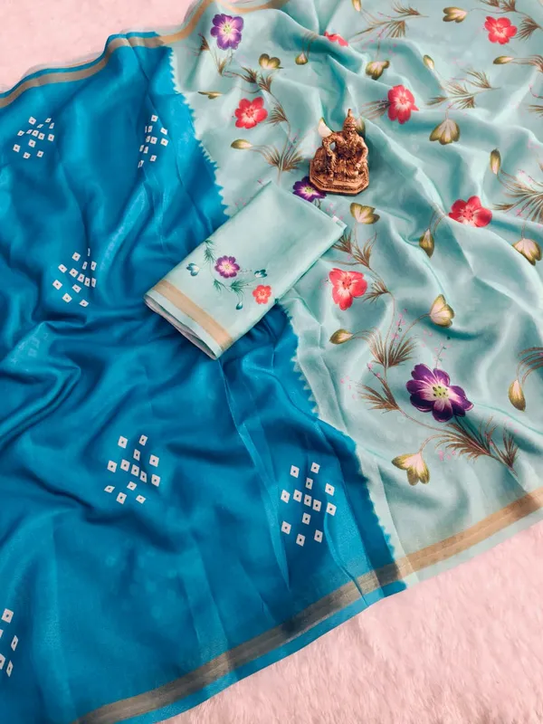 Blue_mull_mull_cotton_Premium_Digital_Print_For_Women