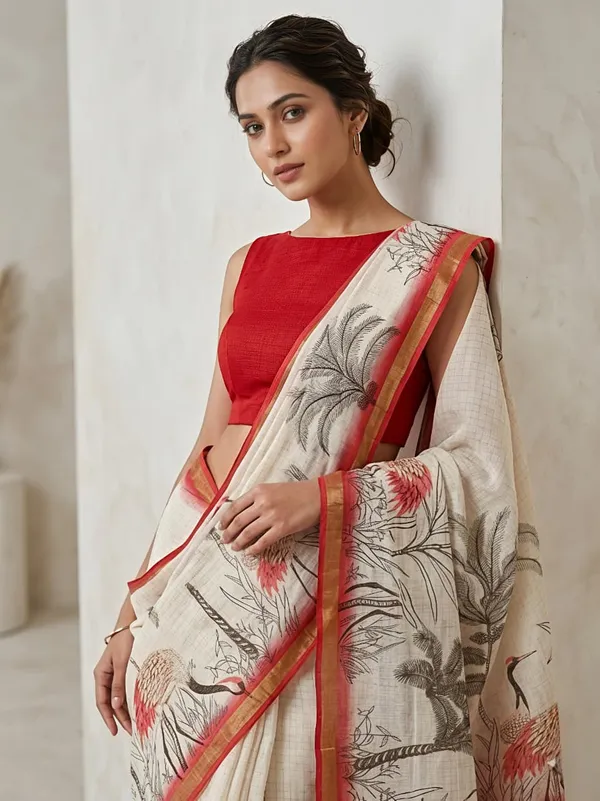 Cream_Linen_Premium_Digital_Print_For_Women