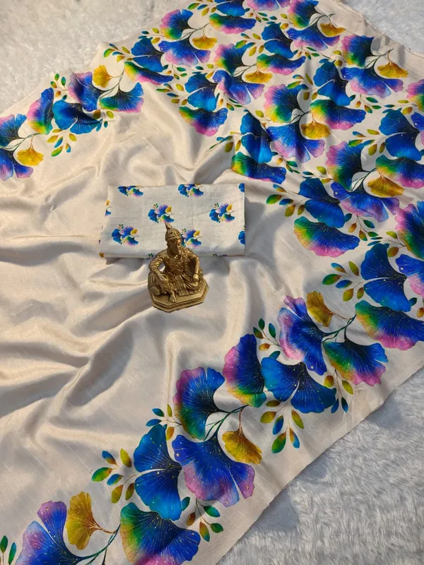 White_tussar_silk_saree_Premium_Digital_Print_For_Women