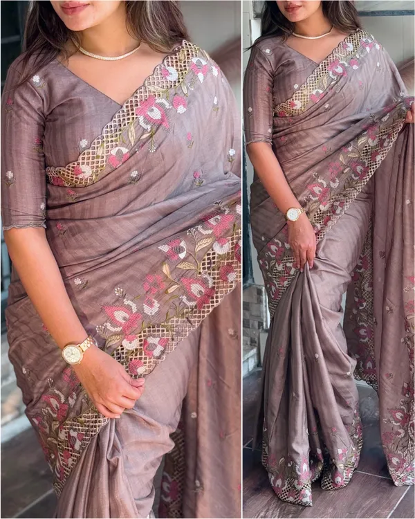Grey_Visca_Slub_Silk_Premium_Embroidered_Work_Saree_For_Women