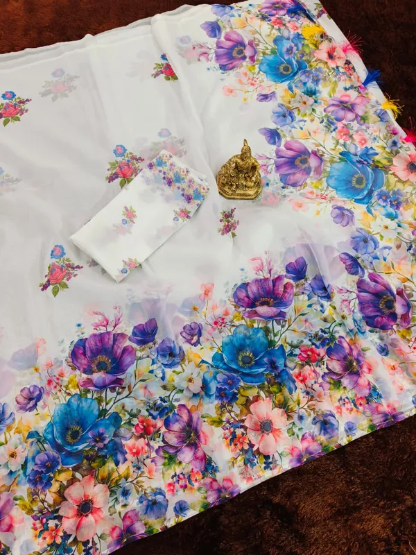 Purple_organza_saree_Premium_Flora_Digital_Print_For_Women
