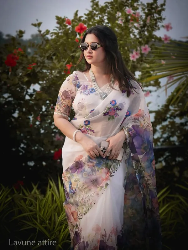 Purple_organza_saree_Premium_Flora_Digital_Print_For_Women