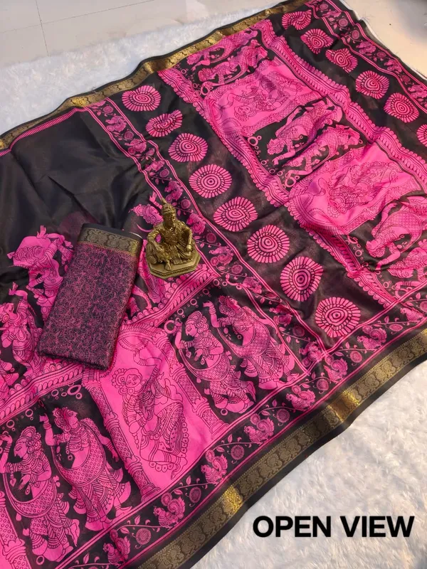 Pink_mull_mull_cotton_Premium_kalamkari_print_For_Women