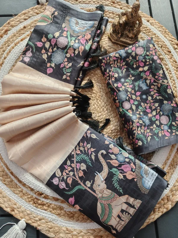 Cream_tussar_silk_saree_Premium_Digital_Print_For_Women