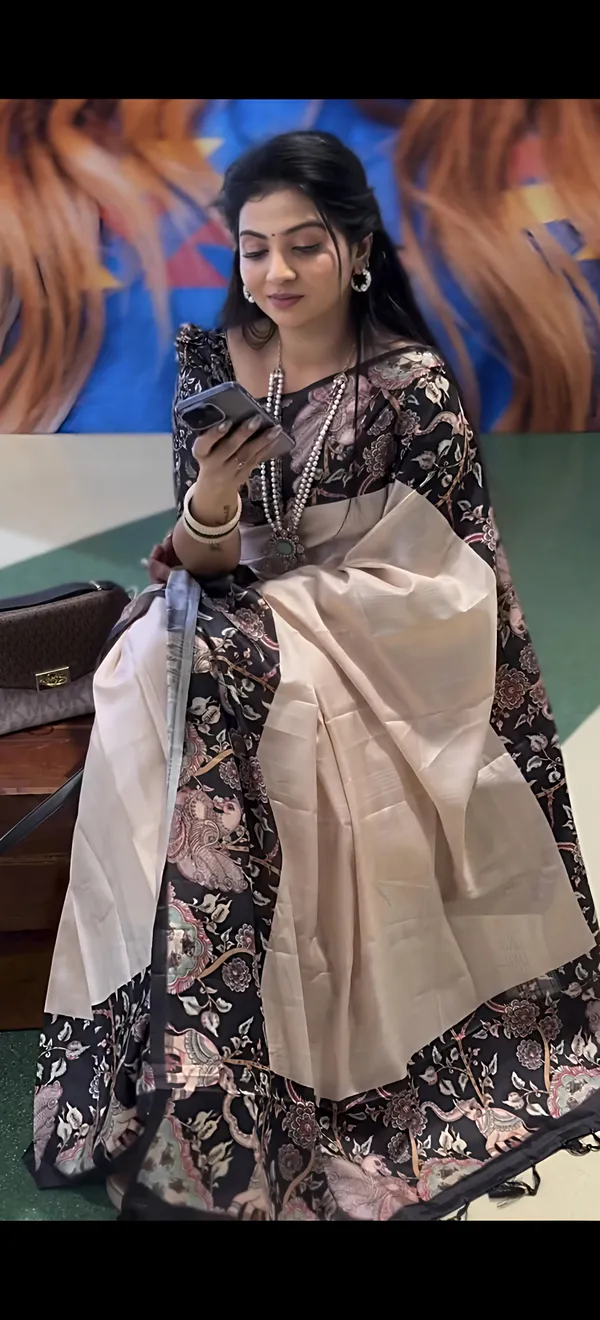 Cream_tussar_silk_saree_Premium_Digital_Print_For_Women