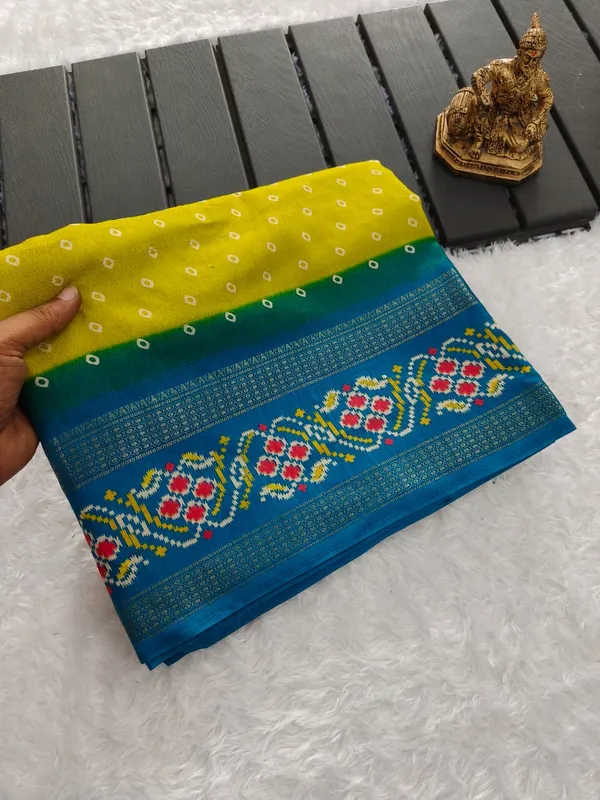 Yellow_Marshmallow_Premium_bandhani_patola_print_For_Women