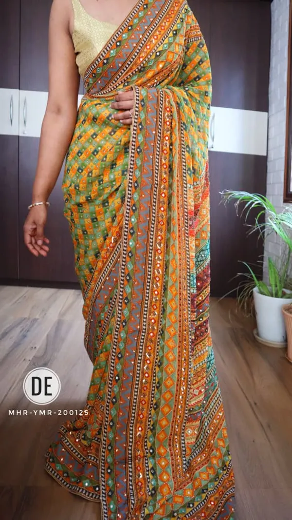 Golden_Masakali_Georgette_Premium_Digital_Print_&_Mirror_Work_Saree_For_Women