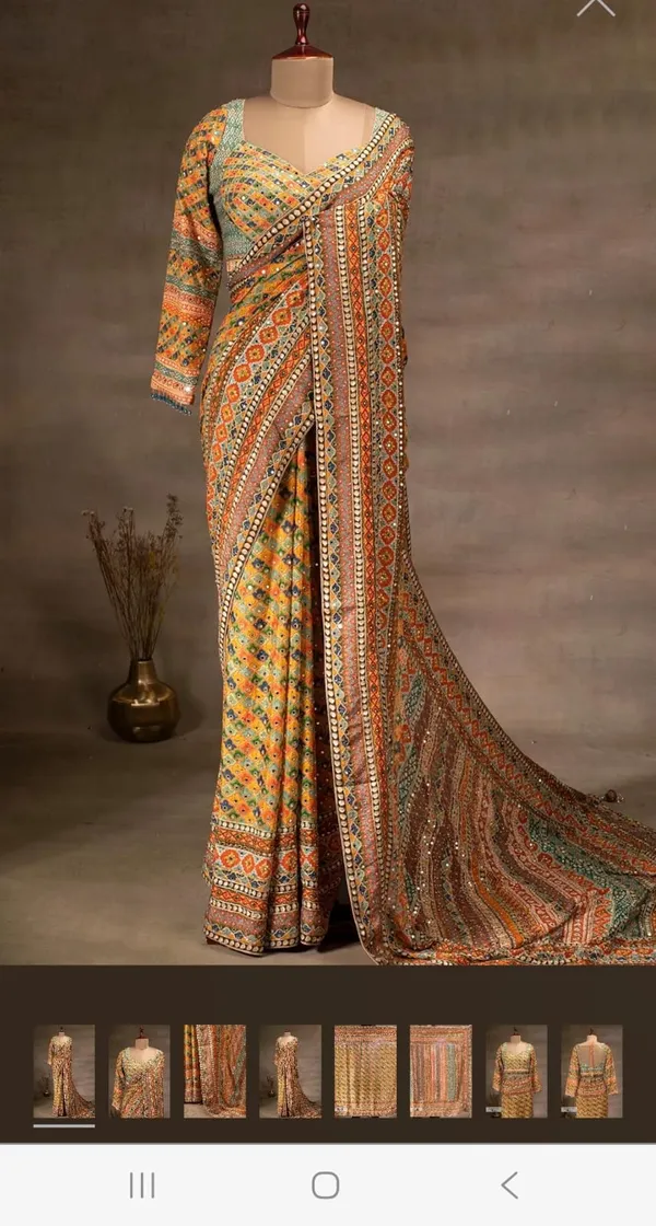 Golden_Masakali_Georgette_Premium_Digital_Print_&_Mirror_Work_Saree_For_Women