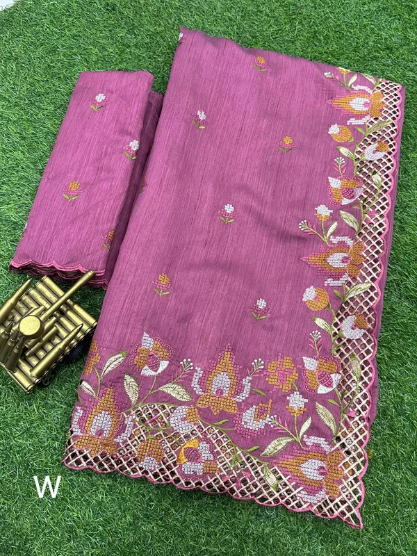 Pink_Visca_Slub_Silk_Premium_Embroidered_Work_Saree_For_Women