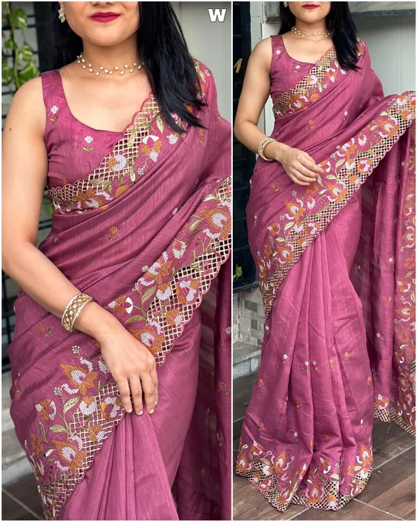 Pink_Visca_Slub_Silk_Premium_Embroidered_Work_Saree_For_Women