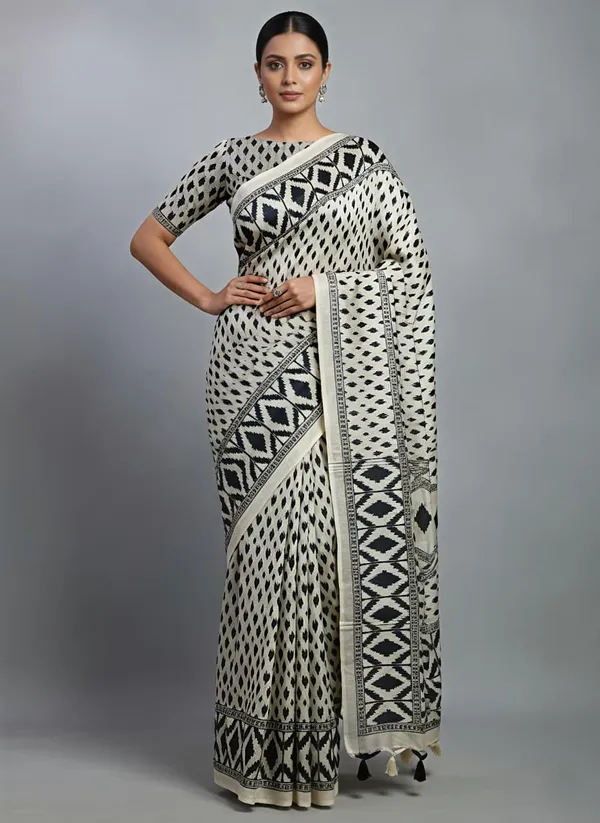 Gray_ikkat_siIK_Premium_Digital_Print_For_Women