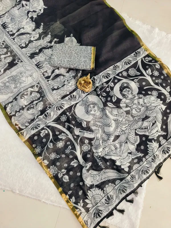Black_Linen_Premium_Digital_Print_For_Women