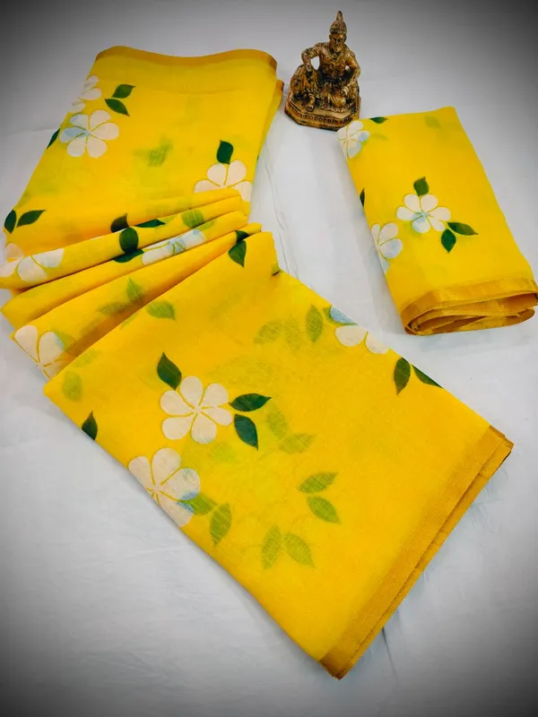 Yellow_Linen_Premium_Flora_Digital_Print_For_Women