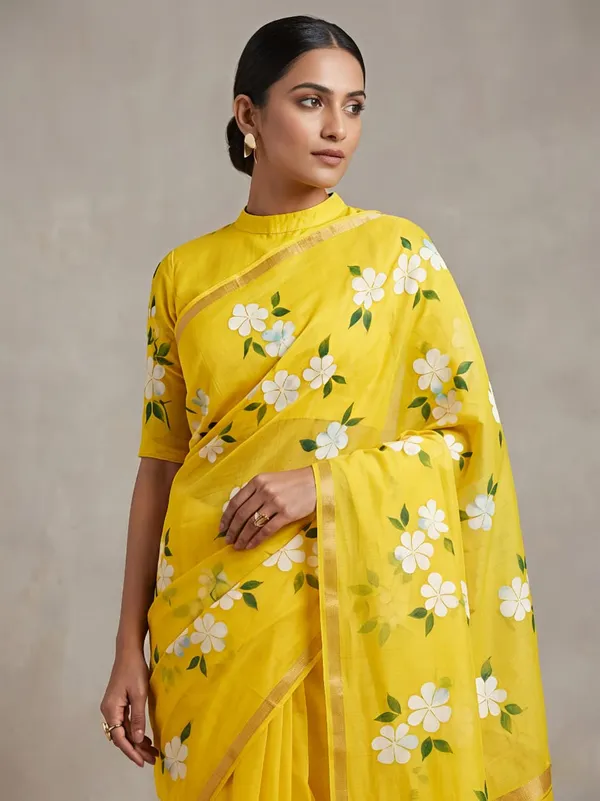 Yellow_Linen_Premium_Flora_Digital_Print_For_Women
