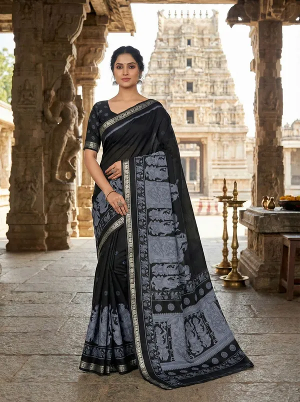 Purple_mull_mull_cotton_Premium_kalamkari_print_For_Women