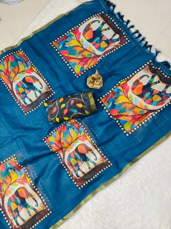 Blue_Linen_Premium_Digital_Print_For_Women