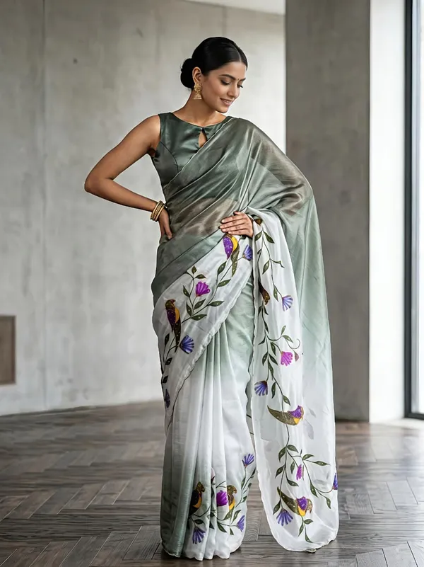 Green_Linen_Premium_kalamkari_print_For_Women