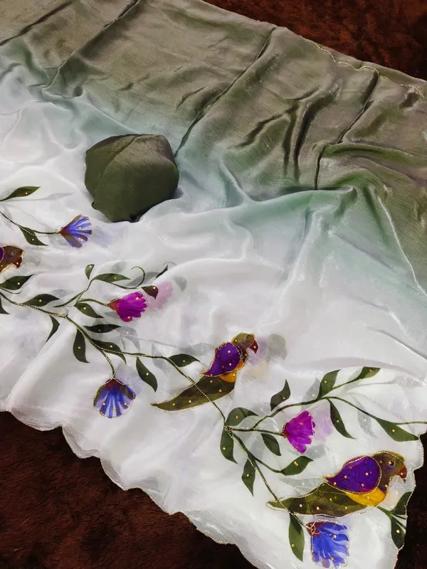 Green_Linen_Premium_kalamkari_print_For_Women