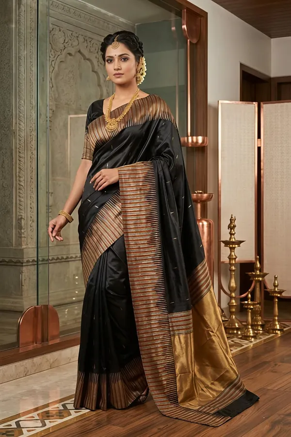 Black_Soft_Silk_Premium_Digital_Print_Saree_For_Women