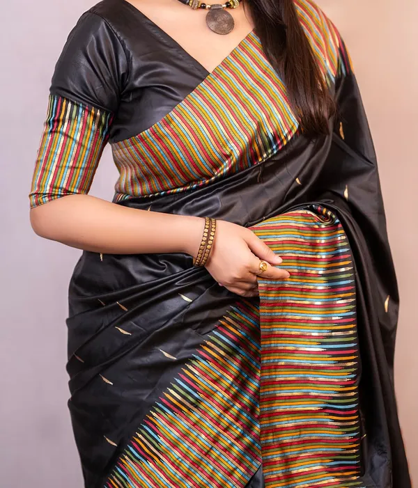 Black_Soft_Silk_Premium_Digital_Print_Saree_For_Women