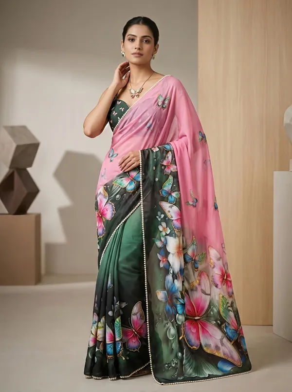 Blue_georgette_Premium_Digital_Print_For_Women
