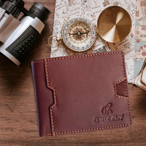Maroon_Trendy_Genuine_Leather_Canvas_Wallet_For_Men