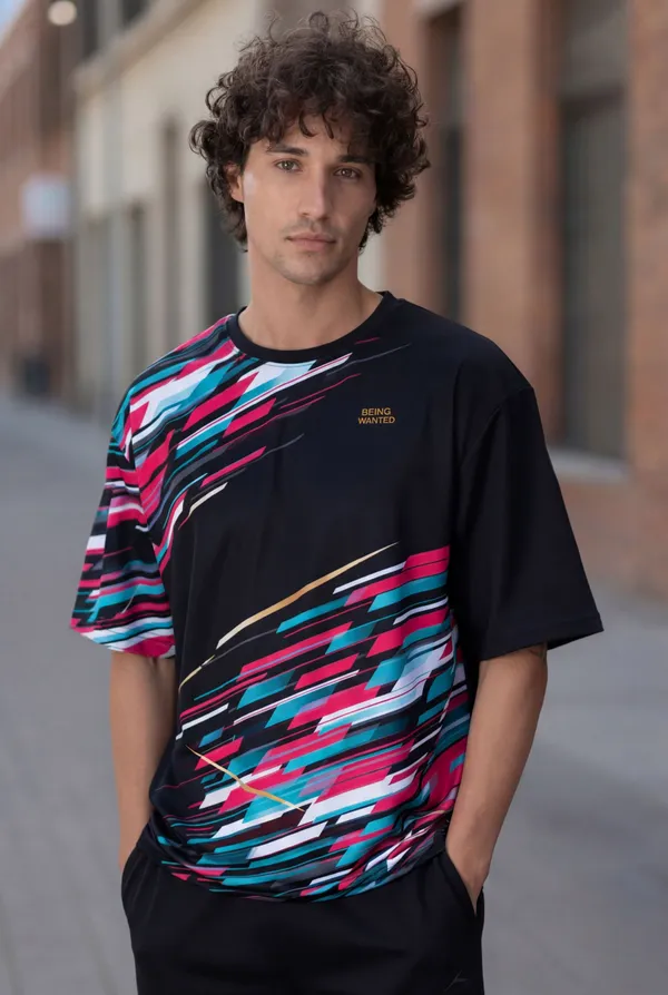 BEING_WANTED_Tie_&_Dye_Men_Round_Neck_Multicolor_T-Shirt