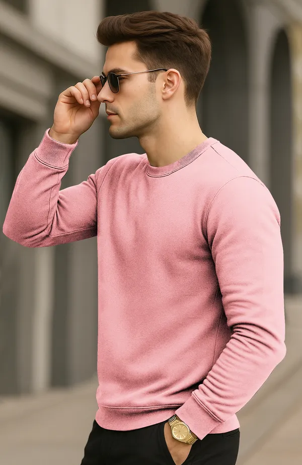 Pink_Premium_Pure_Cotton_Full_Sleeve_Sweatshirt_For_Men