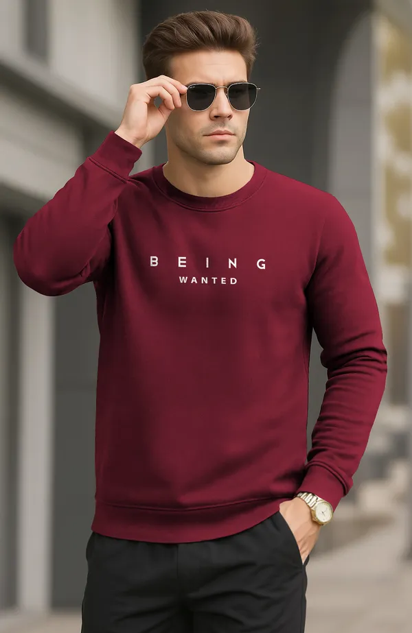 Maroon_Premium_Pure_Cotton_Full_Sleeve_Sweatshirt_For_Men