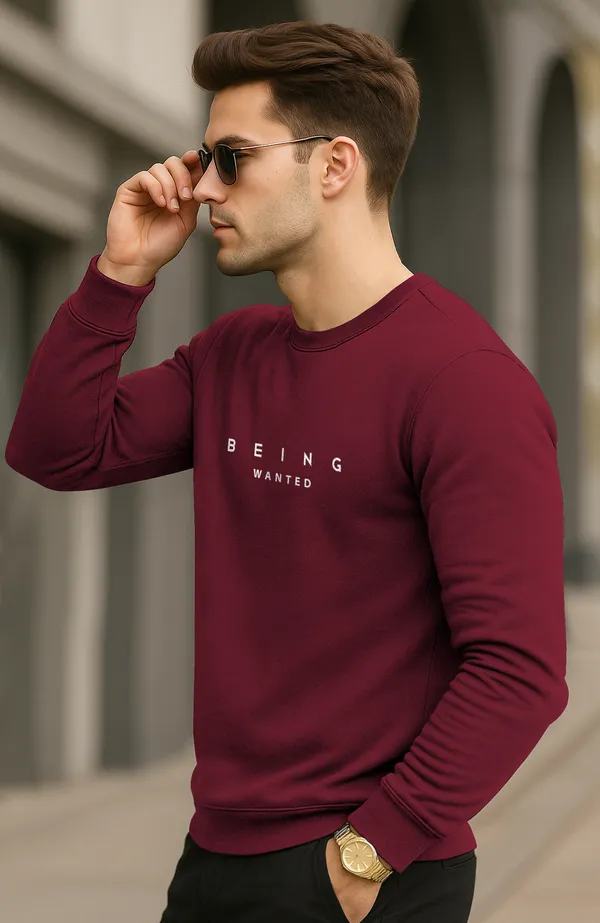 Maroon_Premium_Pure_Cotton_Full_Sleeve_Sweatshirt_For_Men