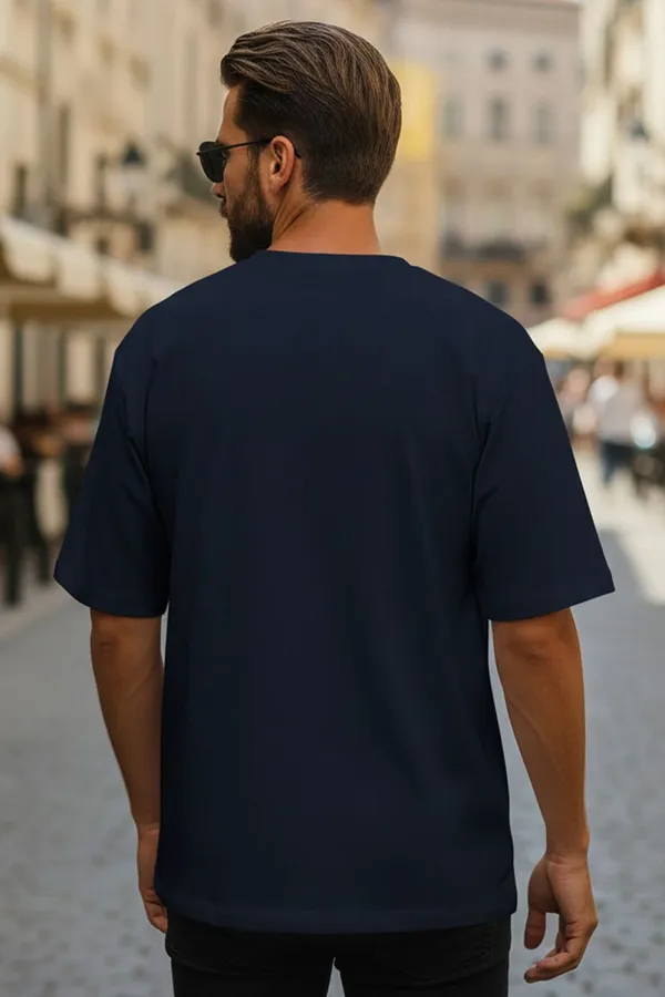 BEING_WANTED_Typography_Men_Round_Neck_Navy_Blue_T-Shirt