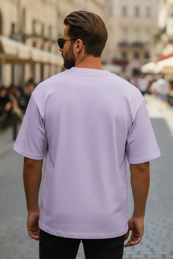 BEING_WANTED_Typography_Men_Round_Neck_Purple_T-Shirt