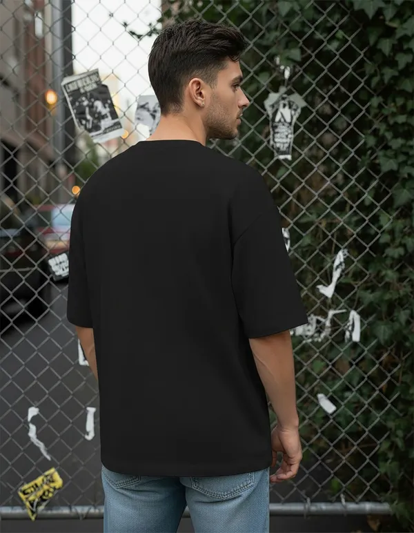 BEING_WANTED_Printed_Men_Round_Neck_Black_T-Shirt