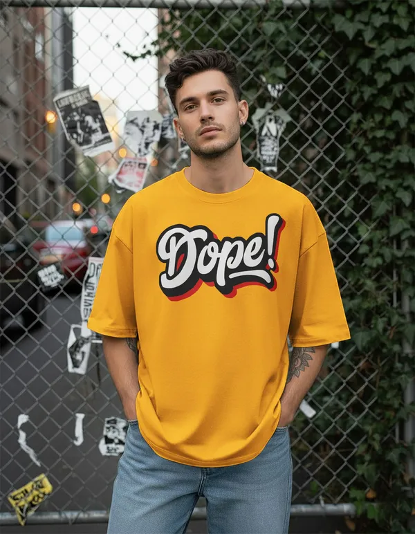 BEING_WANTED_Printed_Men_Round_Neck_Yellow_T-Shirt