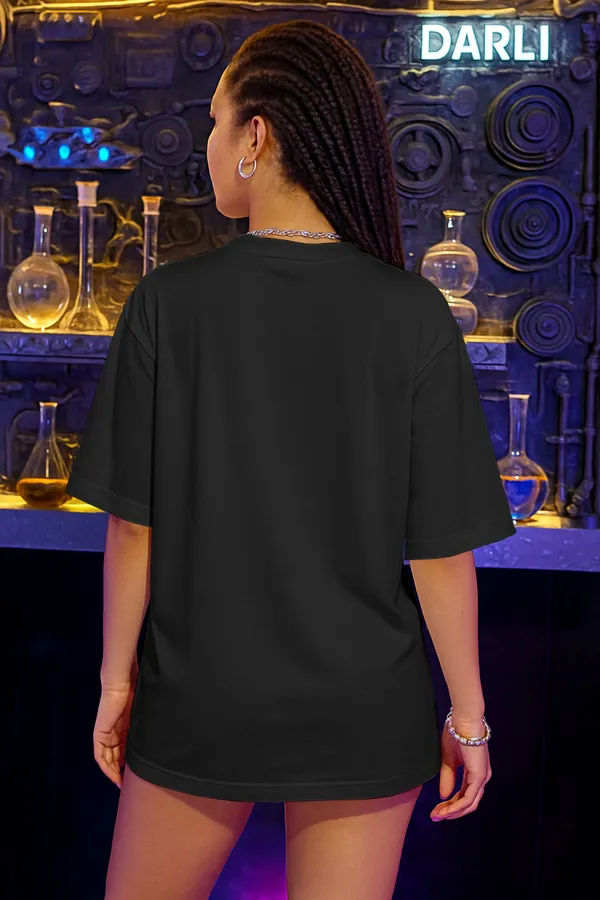 BEING_WANTED_Typography_Women_Round_Neck_Black_T-Shirt