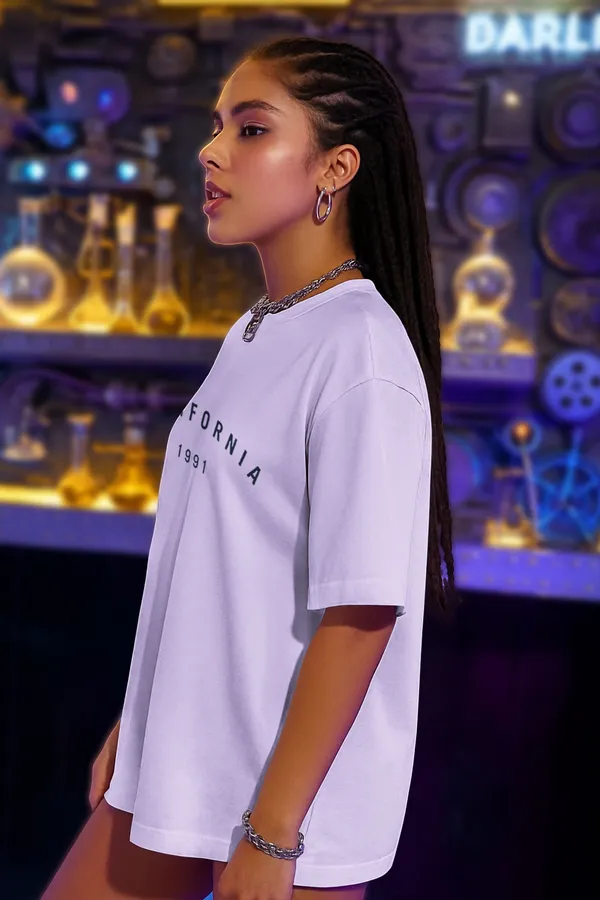 BEING_WANTED_Typography_Women_Round_Neck_Purple_T-Shirt